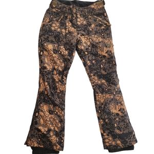Roxy Black & Tan Printed Snow Pants